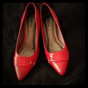 Pretty Red Heels with Buckle